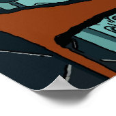 Dame met Dachshund, koffie, wijn Poster (Hoek)