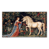 Dame met de eenhoorn magnetisch visitekaartje (Voorkant)