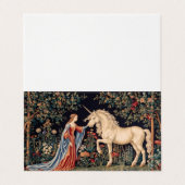 Dame met de eenhoorn visitekaartje (Buitenkant ongevouwen)