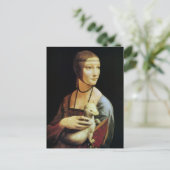 Dame met de hermelijn van Leonardo da Vinci Briefkaart (Staand voorkant)