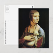 Dame met de hermelijn van Leonardo da Vinci Briefkaart (Voorkant / Achterkant)