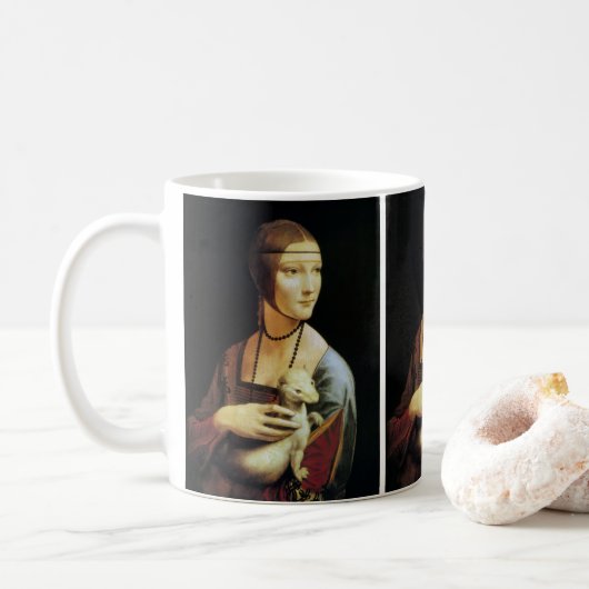 Dame met de hermelijn van Leonardo da Vinci Koffiemok (Met donut)