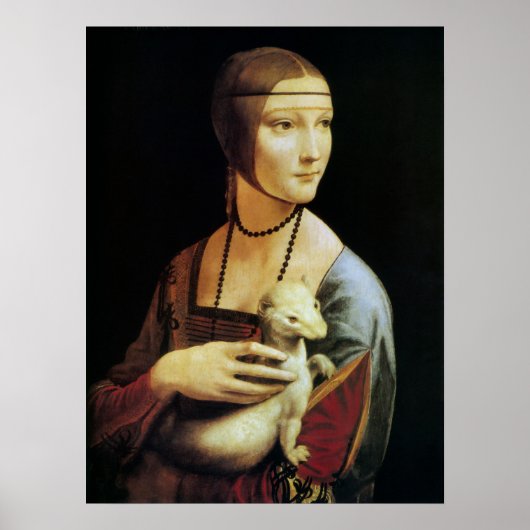 Dame met de hermelijn van Leonardo da Vinci Poster (Voorkant)
