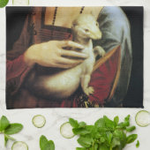 Dame met de hermelijn van Leonardo da Vinci Theedoek (Gevouwen)