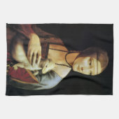 Dame met de hermelijn van Leonardo da Vinci Theedoek (Horizontaal)