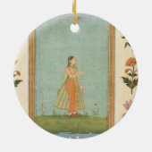 Dame met een bloem, staat in een lelasvijver, voor keramisch ornament (Achterkant)