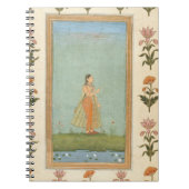 Dame met een bloem, staat in een lelasvijver, voor notitieboek (Voorkant)