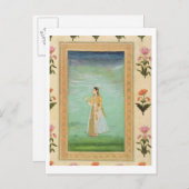 Dame met een bloem, van het kleine Clive Album Briefkaart (Voorkant / Achterkant)