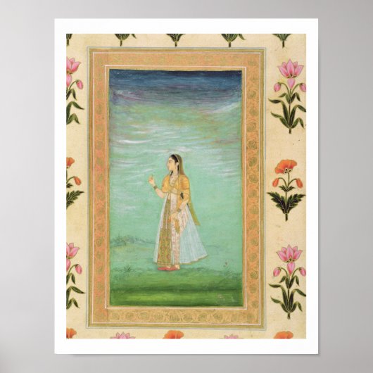 Dame met een bloem, van het kleine Clive Album Poster (Voorkant)