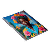 Dame met een bloemensak notitieboek (Rechterzijde)