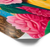 Dame met een bloemensak perfect poster (Hoek)