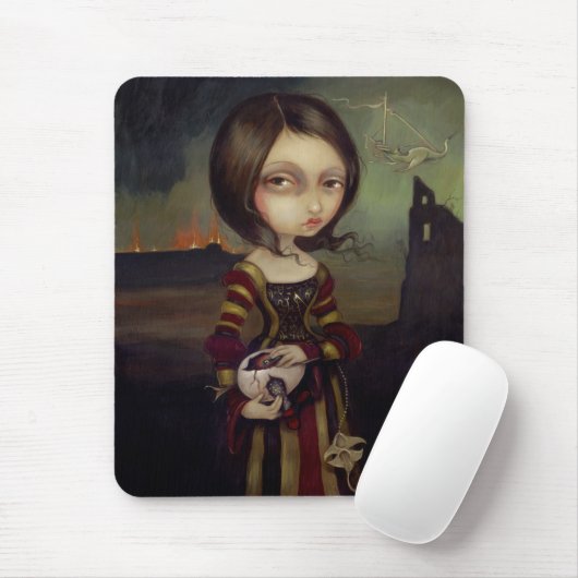 Dame met een Bosch Egg gothic Mousepad Muismat (Met muis)