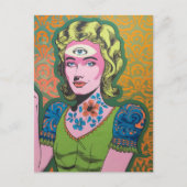 Dame met een derde oog briefkaart (Voorkant)