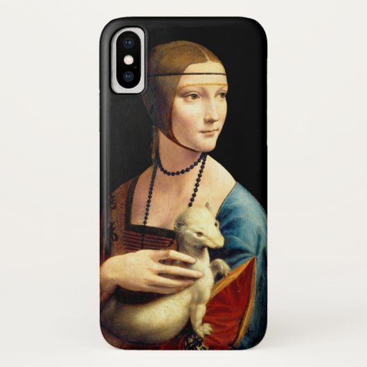 Dame met een ermijn van Leonardo Da Vinci Case-Mate iPhone Case (Achterkant)