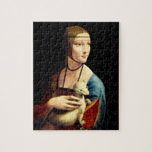 Dame met een ermijn van Leonardo Da Vinci Legpuzzel (Verticaal)