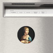 Dame met een ermijn van Leonardo Da Vinci Magneet (Insitu (Vaatwasser))