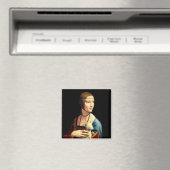 Dame met een ermijn van Leonardo Da Vinci Magneet (Insitu (Vaatwasser))