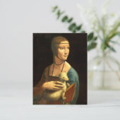 Dame met een Ermine Briefkaart (Staand voorkant)