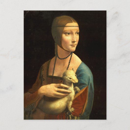 Dame met een Ermine Briefkaart (Voorkant)