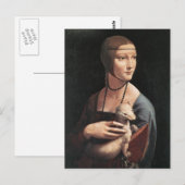 Dame met een Ermine Briefkaart (Voorkant / Achterkant)