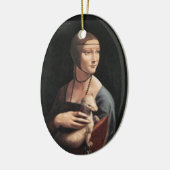 Dame met een Ermine Keramisch Ornament (Links)