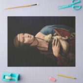 Dame met een Ermine Leonardo da Vinci Decoupage Tissuepapier (Craft)