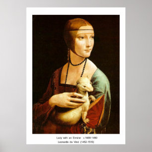 Dame met een Ermine, Leonardo Da Vinci Poster