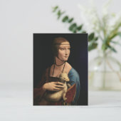 Dame met een Ermine van Leonardo da Vinci Briefkaart (Staand voorkant)