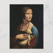 Dame met een Ermine van Leonardo da Vinci Briefkaart (Voorkant)