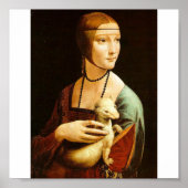 Dame met een Ermine van Leonardo Da Vinci c. 1490 Poster (Voorkant)