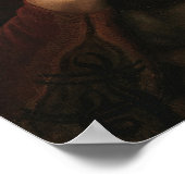 Dame met een Ermine van Leonardo da Vinci Poster (Hoek)