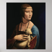 Dame met een Ermine van Leonardo da Vinci Poster (Voorkant)