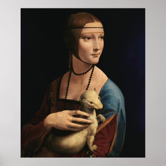 Dame met een Ermine van Leonardo da Vinci Poster (Voorkant)