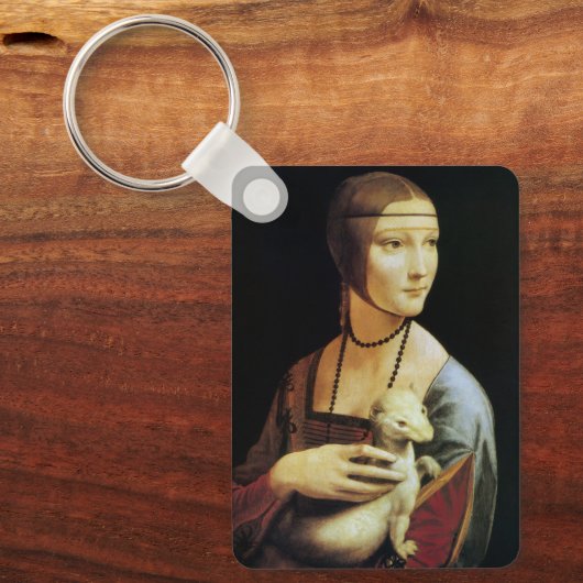 Dame met een Ermine van Leonardo da Vinci Sleutelhanger (Voorkant)
