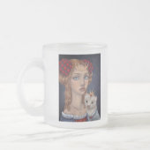 Dame met een Ferret Matglas Koffiemok (Links)