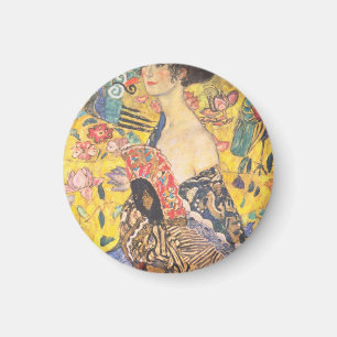 Dame met een Frans Gustav Klimt Magneet