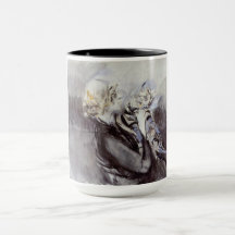 Dame met een Grijze Kat (door Giovanni Boldini)