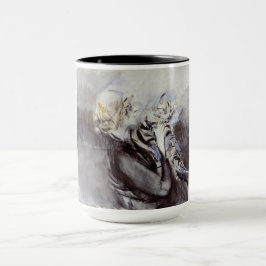 Dame met een Grijze Kat (door Giovanni Boldini) Mok