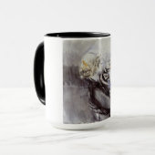 Dame met een Grijze Kat (door Giovanni Boldini) Mok (Voorkant links)