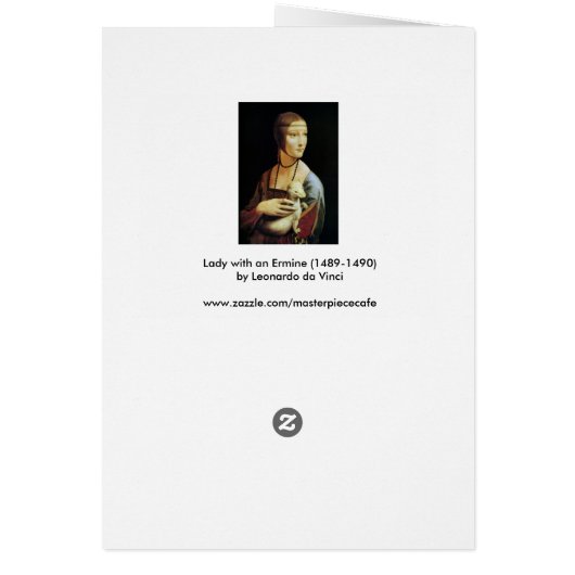 Dame met een hermelijn van Leonardo da Vinci (Achterkant)