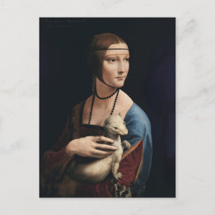 Dame met een hermelijn van Leonardo da Vinci Briefkaart