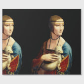Dame met een hermelijn van Leonardo Da Vinci Cadeaupapier (Vlak)