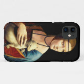 Dame met een hermelijn van Leonardo Da Vinci Case-Mate iPhone Case (Achterkant (horizontaal))