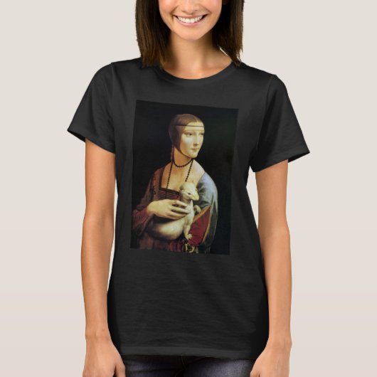 Dame met een hermelijn van Leonardo da Vinci T-shirt (Voorkant)