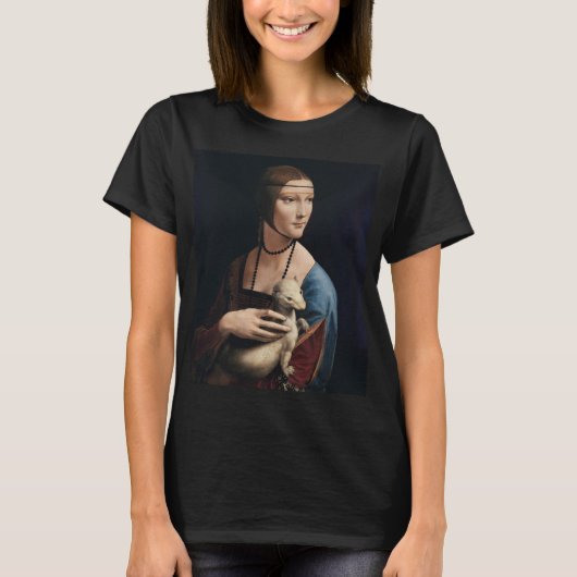 Dame met een hermelijn van Leonardo da Vinci T-shirt (Voorkant)