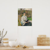 Dame met een hond poster (Keuken)