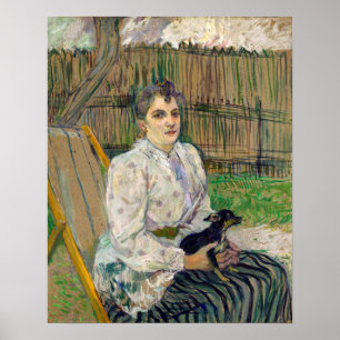 Dame met een hond poster
