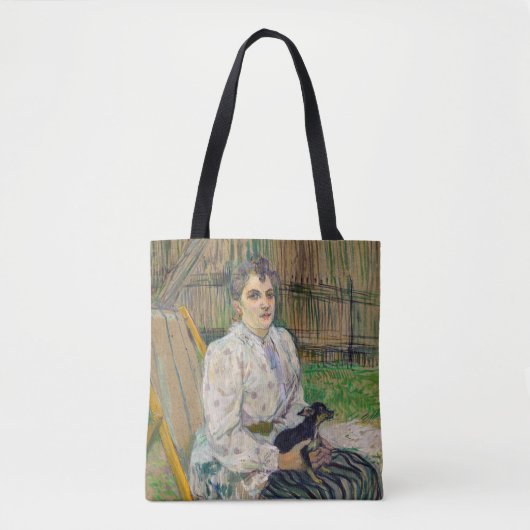 Dame met een hond tote bag (Voorkant)