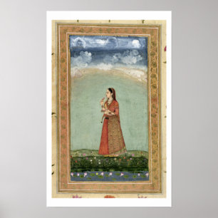 Dame met een kom rozen, van de Kleine Klive Poster