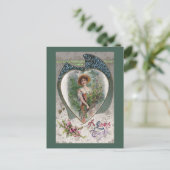 Dame met een liefdevolle Romance Briefkaart (Staand voorkant)
